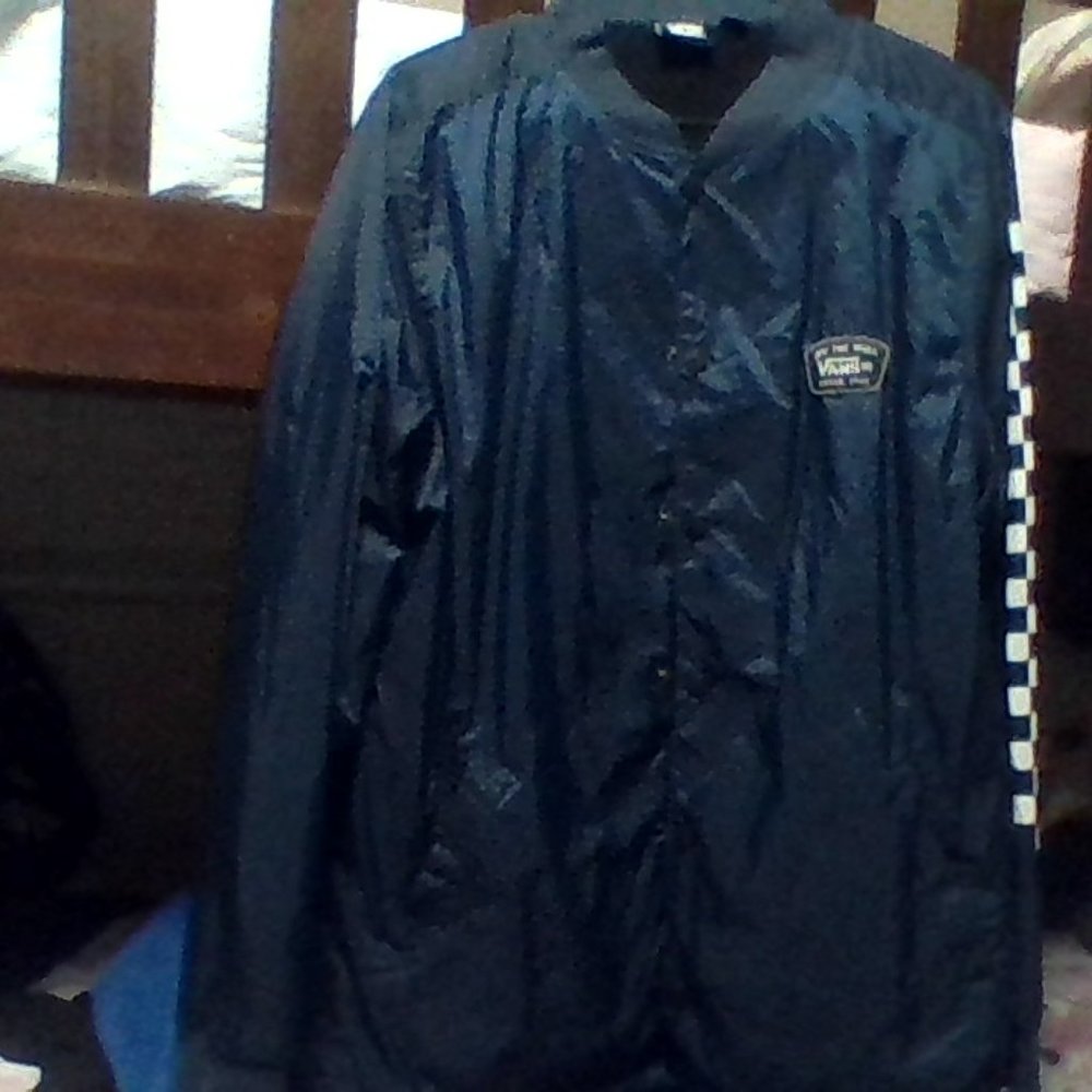 Vans dark blue windbreaker Button up jacket